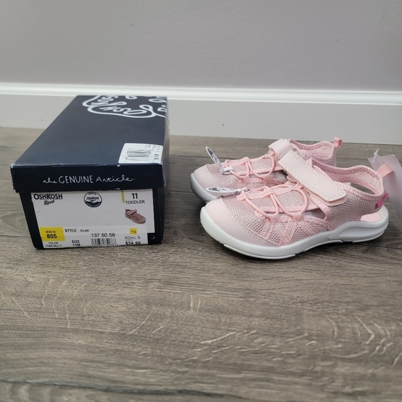 Girls toddler sandals by OshKosh B'Gosh size 11 NEW - Picture 1 of 7